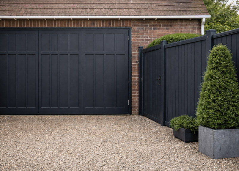 Exterior painting for garage doors and fencing